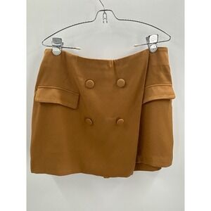Lulus Camel Tan Double Breasted Wrap Skort High Waisted XL New With Tags